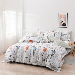 Bed Sheets Customized 3D Design Floral Plant Patterns Digital Print Bedding Set
