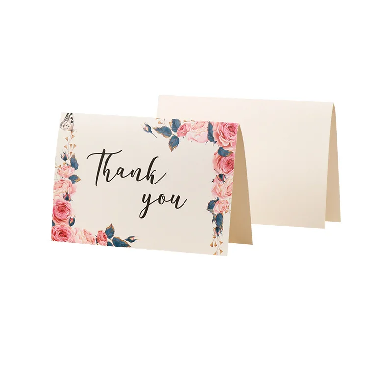 Оптовая дешевая цена на заказ Печать красочные милые маленькие спасибо карты с