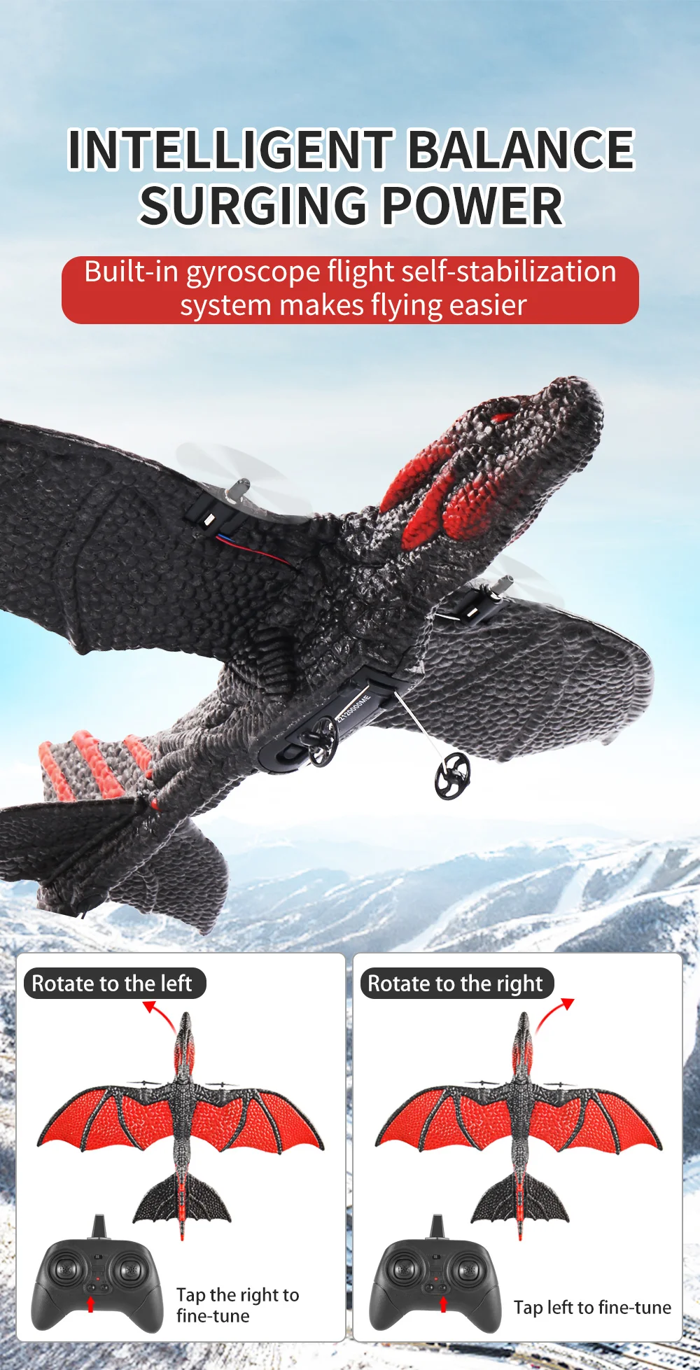 2.4g 2ch Bird Epp Foam W Flashing Led Light Fall Resistant Material