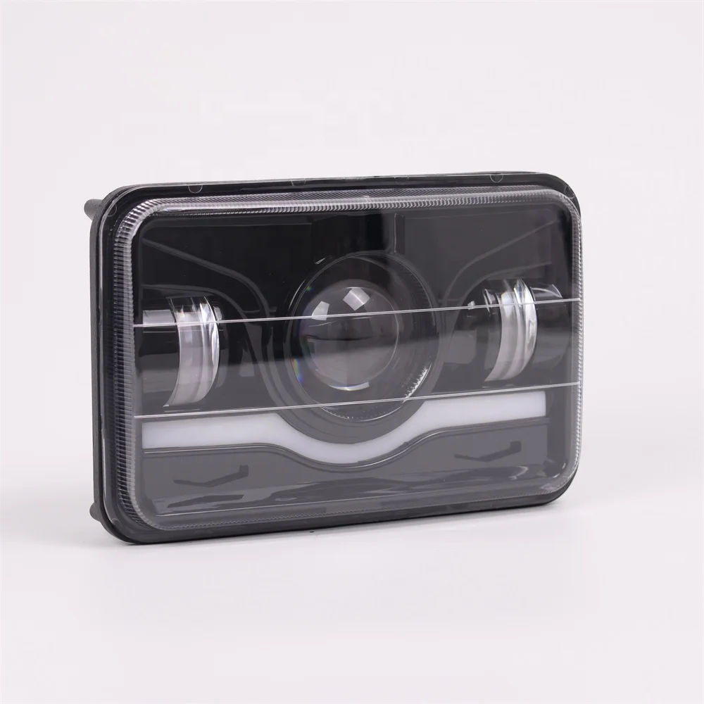 TIYPEOR 5Inch Motorcycle Truck Front Square LED Headlight With High Low Beam DRL Replacement for Cherokee Limited Sport Utility