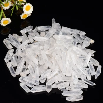 Wholesale Natural Healing Polished Crystal Pieces Wand Clear White Quartz Tumbled Crystal Strip Point