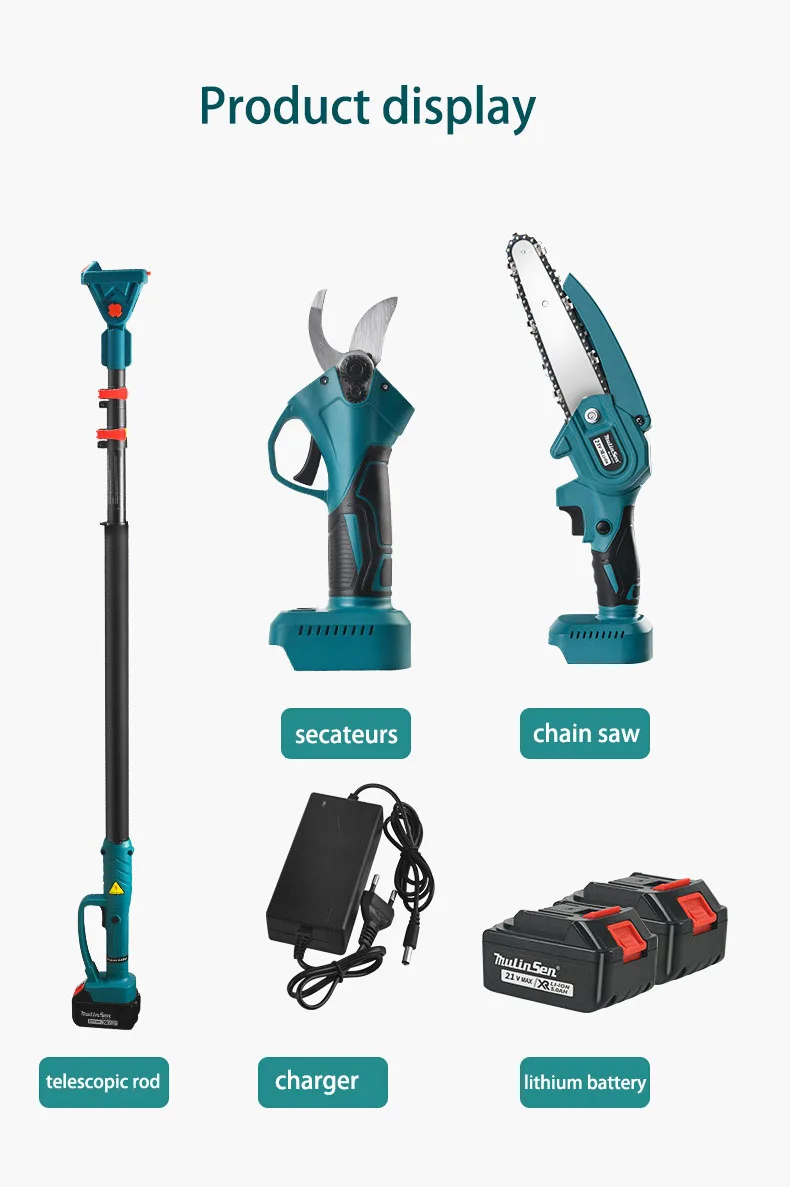 Telescopic Handle Cordless Tree Pruners Grafting Pruning Scissor High