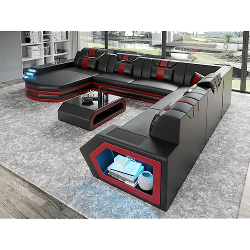 Japanese Couch with Leather Power Reclining Living Room Sofa