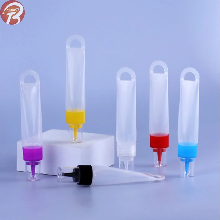 30ml LDPE Plastic Overhead Squeeze Bottle with Carabiner