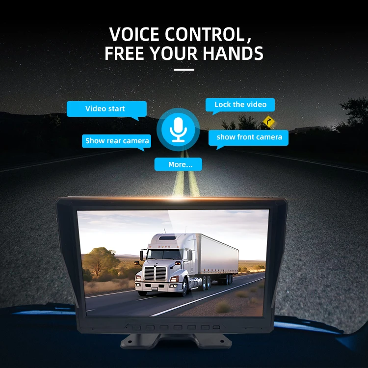 Wemaer 10.1"Touch Screen 4 Split Monitoring Security Camera System Active Blind Spot Detection BSD 4Channel Truck Cameras System details