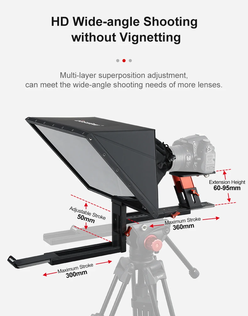 Bestview Tp170 17inch Portable Teleprompter Universal For Dslr Camera