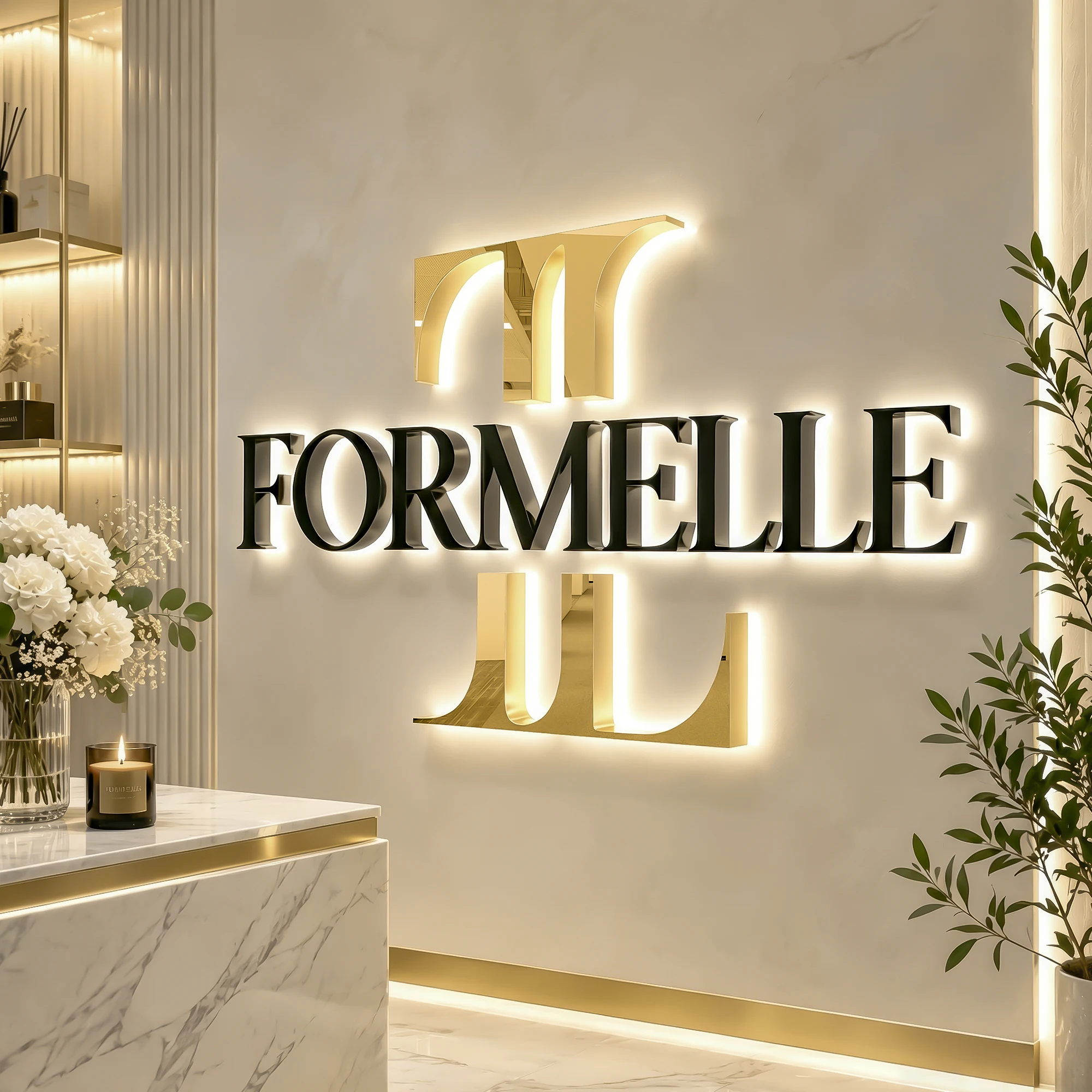 Lc Sign Custom LED Business Sign Illuminated Logo Signage Acrylic Letter Light Outdoor Indoor Commercial Shop Display Sign