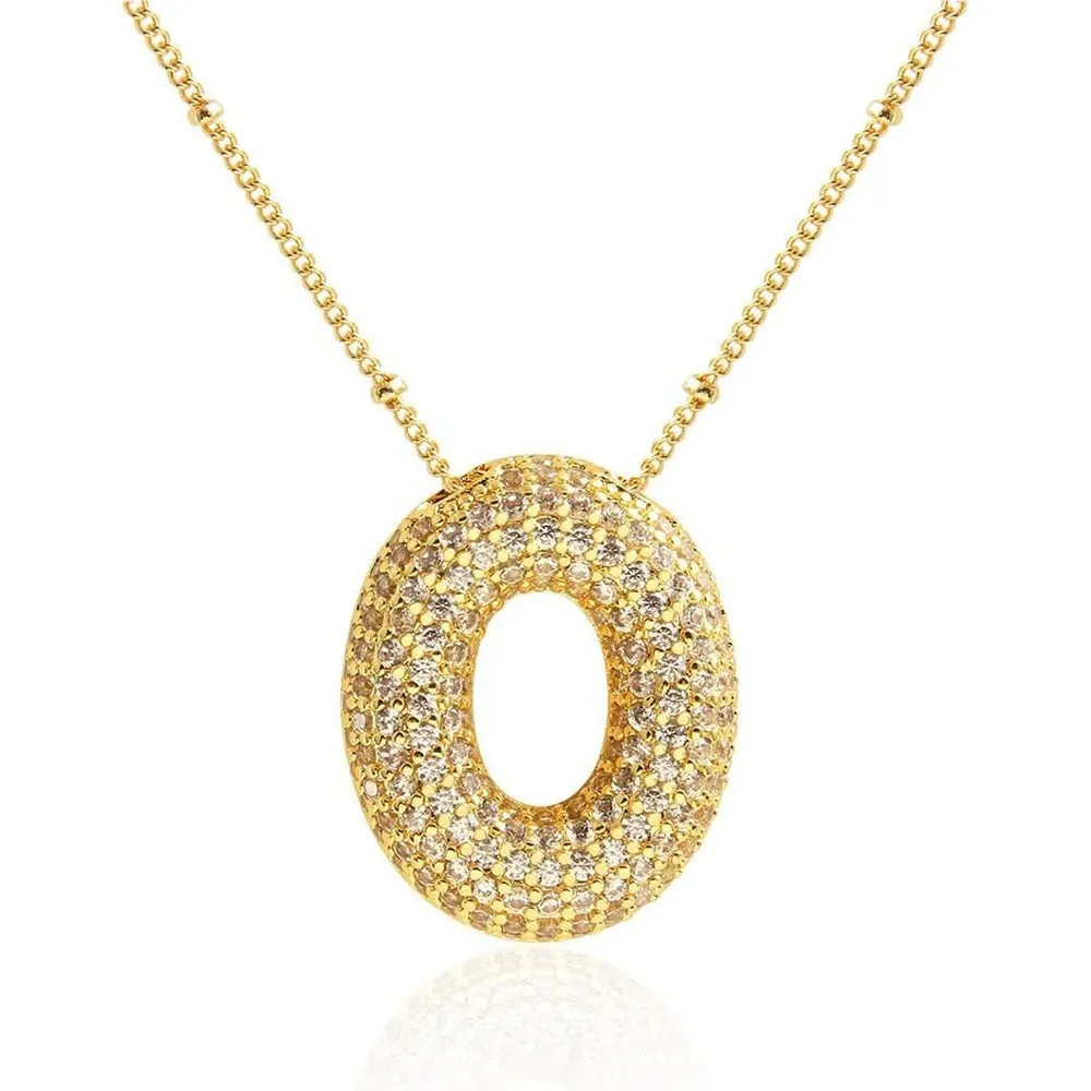 Collana con ciondolo a forma di lucchetto: ottone placcato rodio, zirconia cubica - Italia