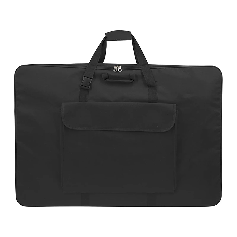 Black Large Size Nylon Shoulder Art Portfolio Tote Poster Board Storage