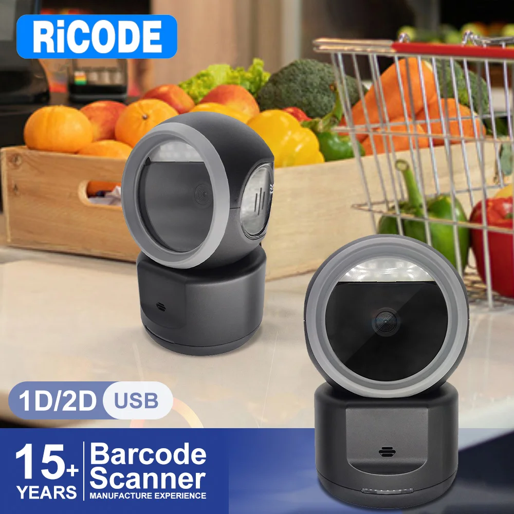 Wholesale 1D 2D QR CODE Waybill Desktop Supermarket Handheld Usb Presentation Barcode Scanner