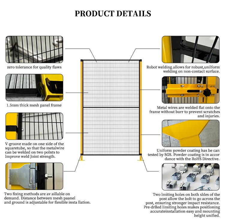 product factory direct metal robot safety wire fence mobile workshop warehouse isolation net equipment fences concerts trellis gates-3