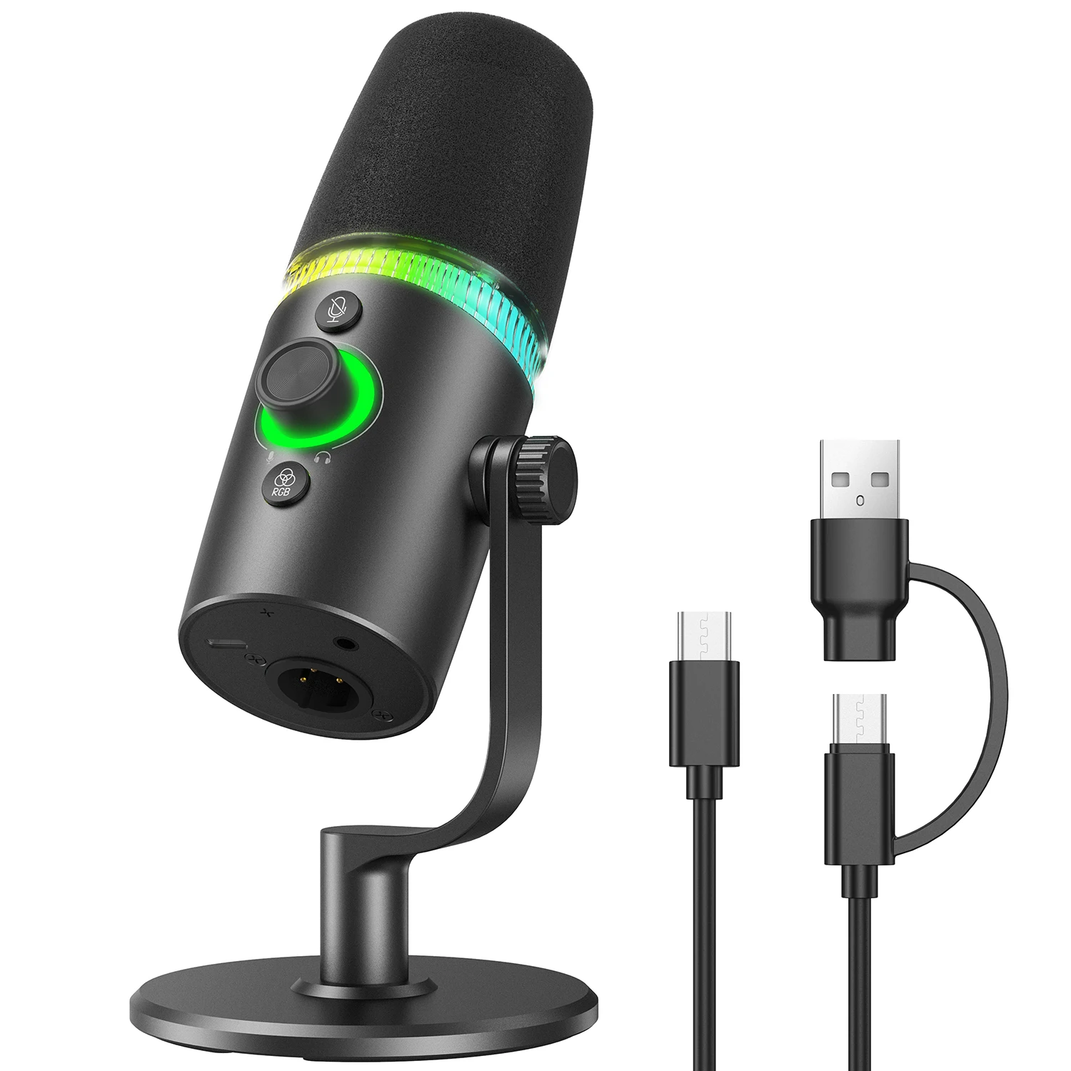 Prizmora DM65 High Quality Full Aluminum Dynamic Microphone RGB