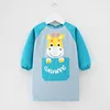 Long sleeve apron blue deer