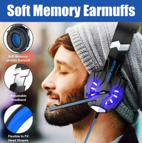 KOTION EACHプロゲーミングヘッドセットG9000ブルーメッキ3.5mm