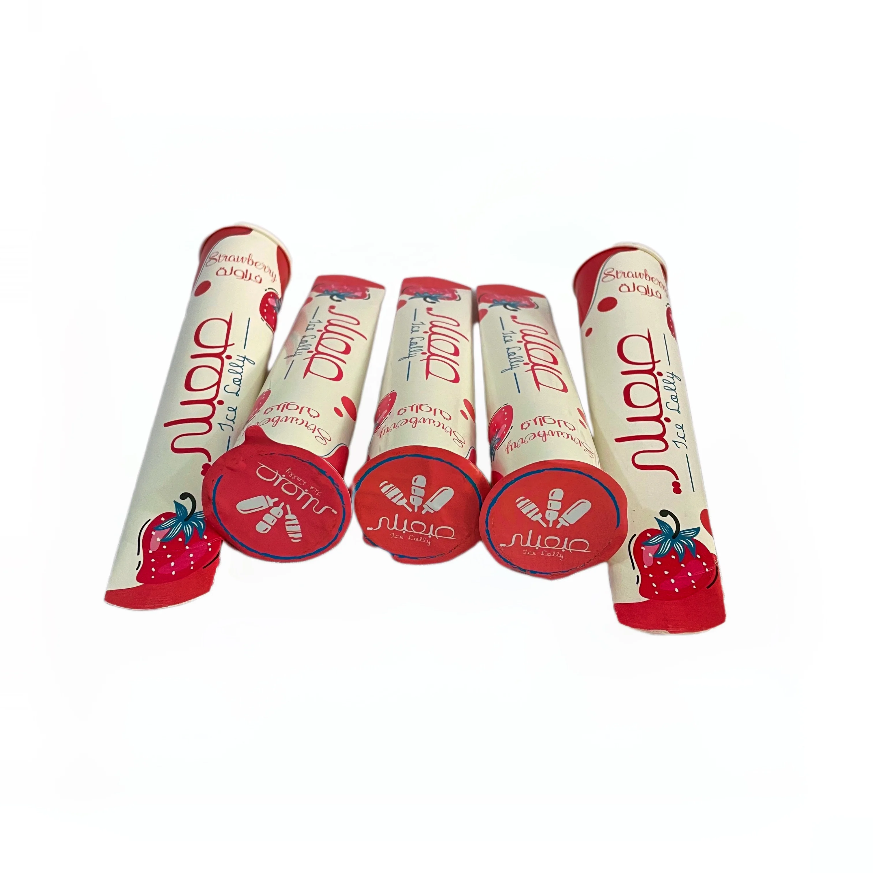 Custom Calippo Tube Ice Cream Packaging Paper Cup Container Ice Cream Squeeze Paper Tube With Paper Lid