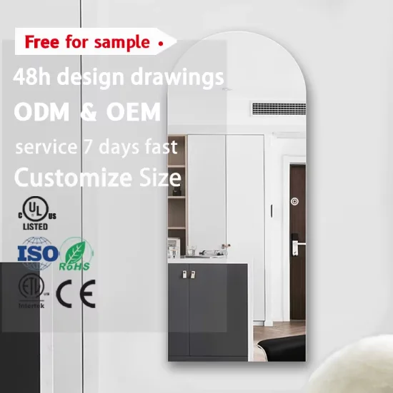 Dressing Mirror Led Light Home Wall Mirror Luxury Hairdressing Shop Salon Station Led Full Length Floor Mirror