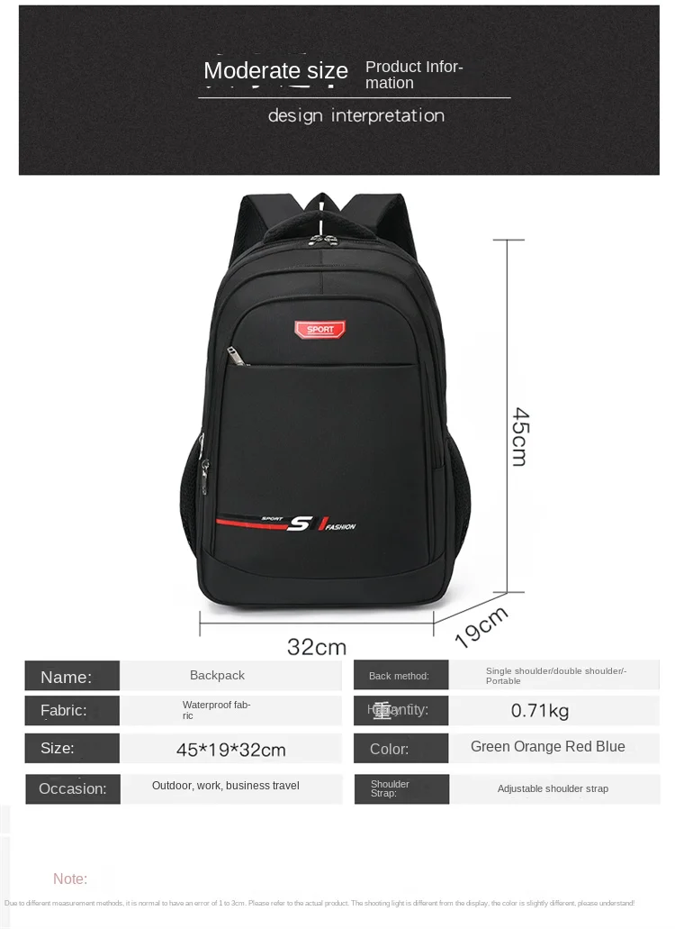 Factory Direct Sales large capacity 15.6-inch computer backpack layered design student school bag work business travel handbag