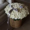 qing yue ning xiang woven basket-66 roses