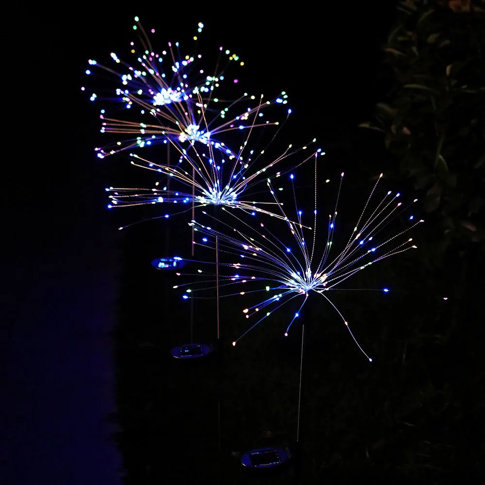 Outdoor solar flower lights LED Full Sky Stars Colorful lights garden decoration party dandelion light strings