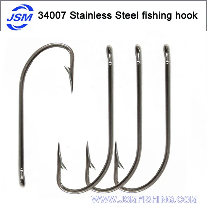 30pcs Saltwater Fishing Hook 34007 O'shaughnessy Long Shank Stainless Steel  Hook