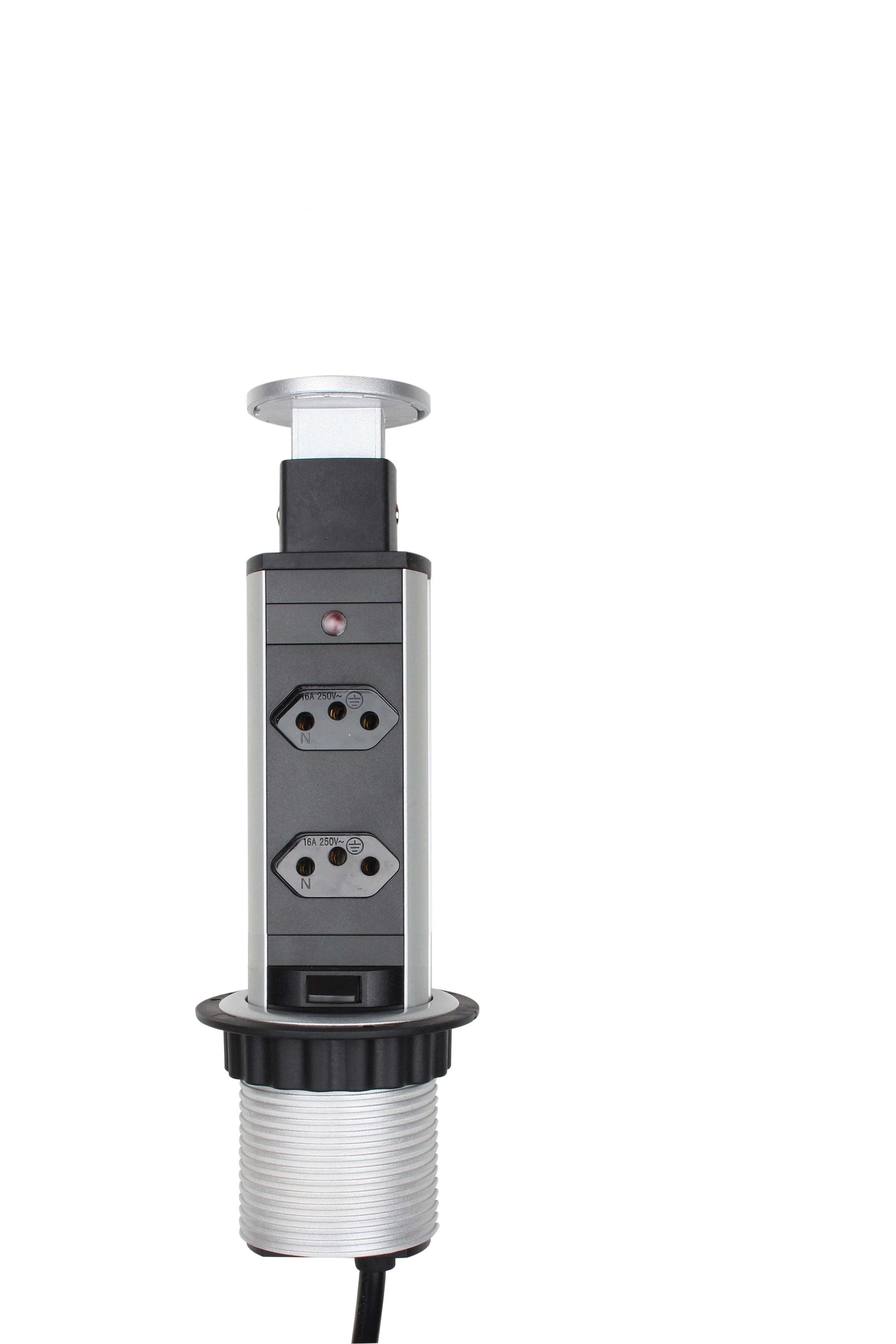 Custom Desktop Power Socket Extension Brazil Plug for Worktop Home and Office Torre De Tomada Retratil Com 3 Tomadas