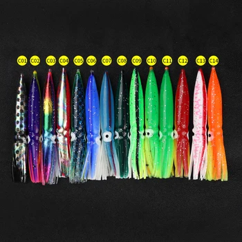 CHEERY Soft Squid Skirt 9/7.5cm Luminous Artificial Octopus Fishing Lure Trolling Baits XX-113 – Soft Lure – view 5