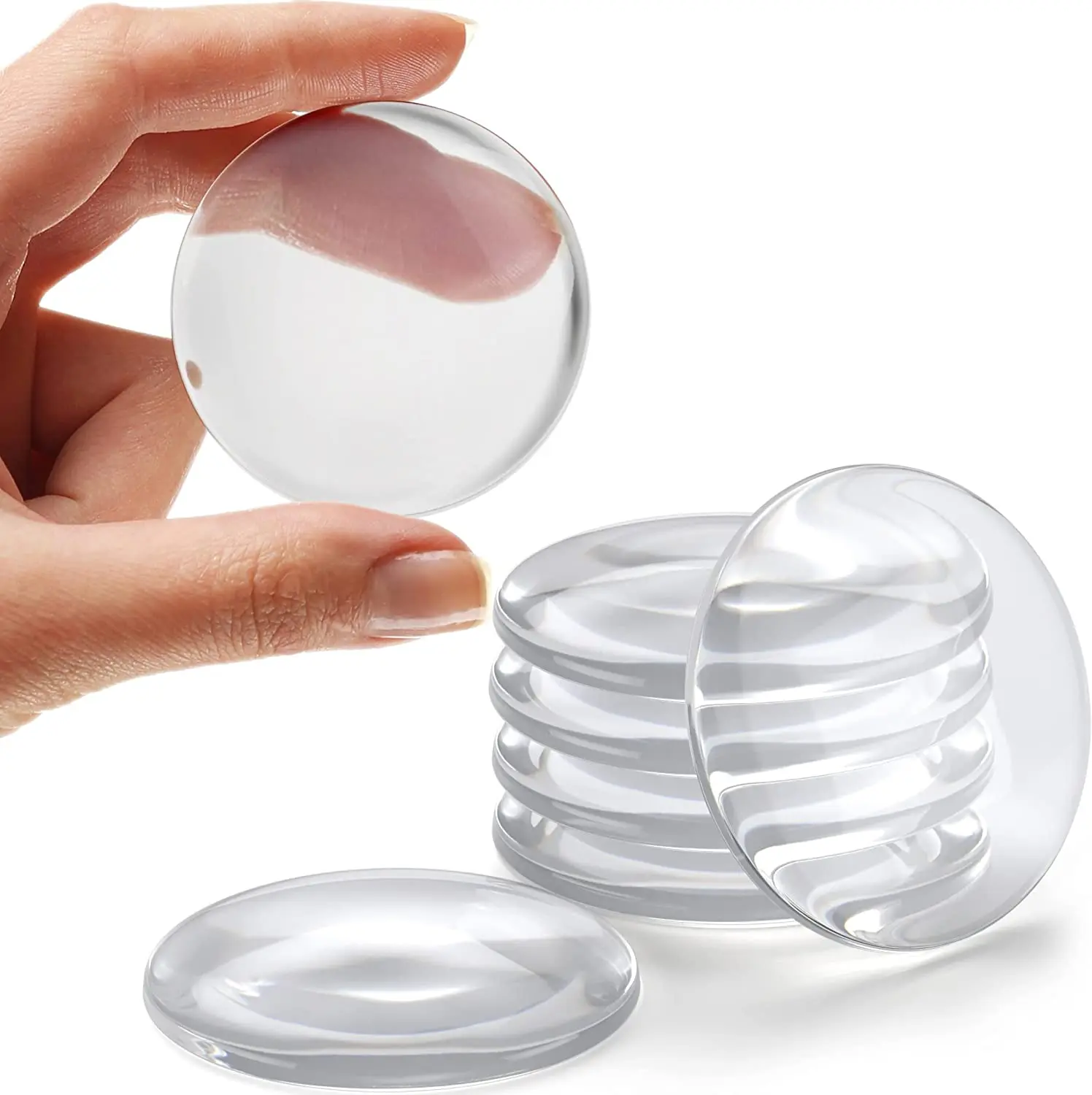 FINGERINSPIRE 4 coperture rotonde in velluto per maniglie della porta con spugna, 2 colori (nero e grigio, 40 mm, morbide, protezione per maniglia della porta, protezione universale da parete