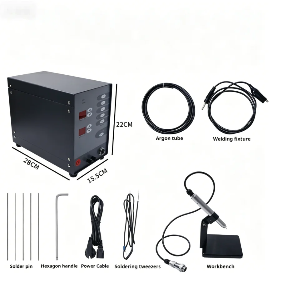 TEBAK 100A Pulse Argon Arc Jewelry Welder Portable Spot Welding Machine for Jewellery Making