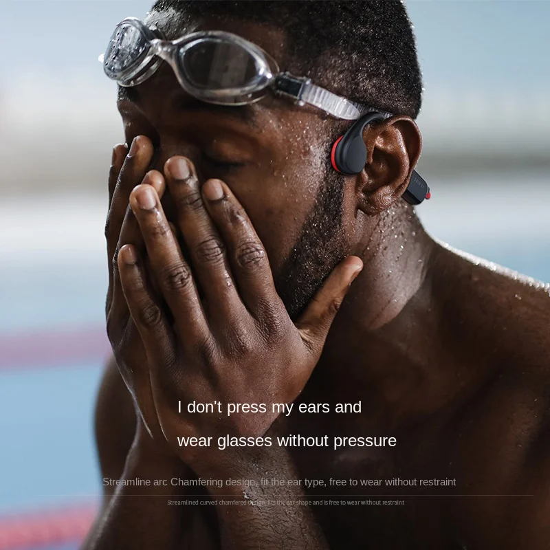 Stereo IPX8 Lightweight Swimming True Bone Conduction Earphones Headset 32GB Memory Mp3 Open Ear Sports Headphones