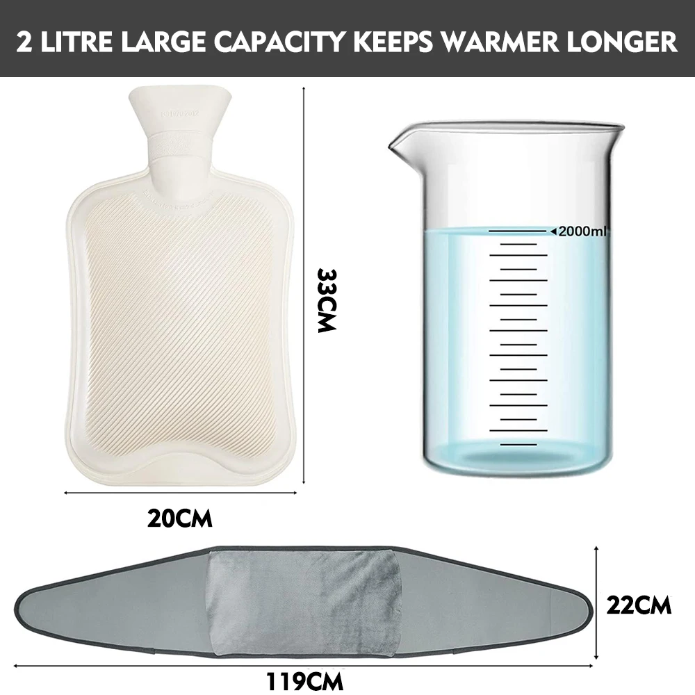 china electric rubber hot water bag factory customized rubber hot water bottle waist belt cover for pain relief