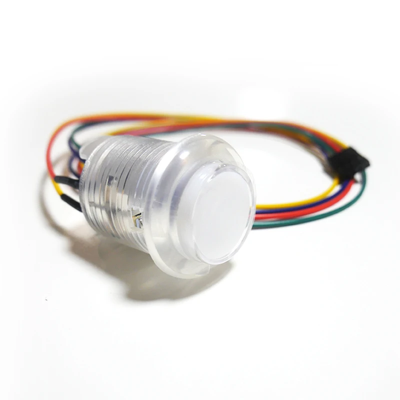 Illuminated Switch LED Convex/Concave Cover Button 7 Ribbon GoldLeaf RGB Push Button Accessories for Arcade Pinball Machine