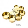 Juego de 6 piezas dorado.