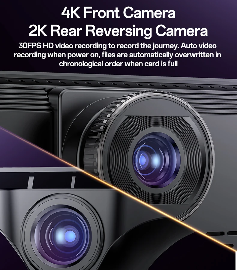 Yesido شاشة دعم عالية الدقة أمامية وخلفية 60 هرتز مع كاميرا احتياطية b5.2 بوصة 4 في 1 للسيارة نظام ملاحة صوت/فيديو