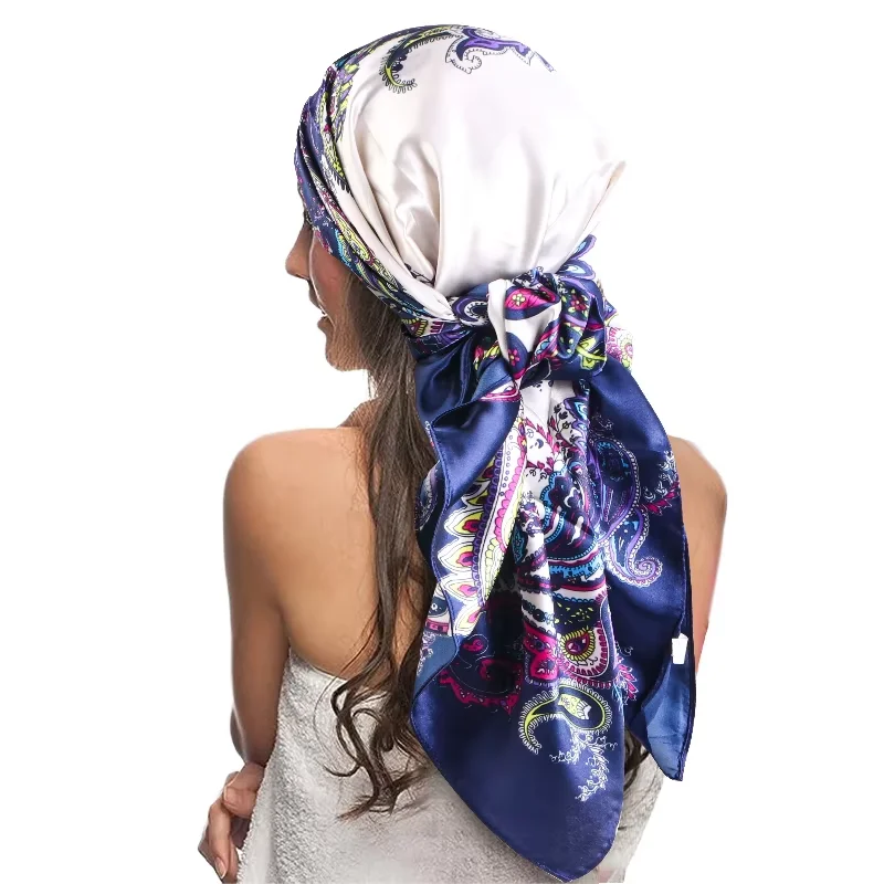 Èaphi エフィ INDIA PATTERN SATIN SCARF 小物 eaphi INDIA