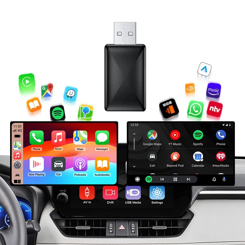 iPhone用ワイヤレスCarPlayアダプター、純正有線CarPlay搭載車用Apple 