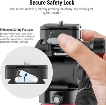 NEEWER Arca Type Quick Release Plate Kit, Four Side Slot Compatible with Arca Swiss Camera Mount Adapter with 1/4 3/8" Threads detail image