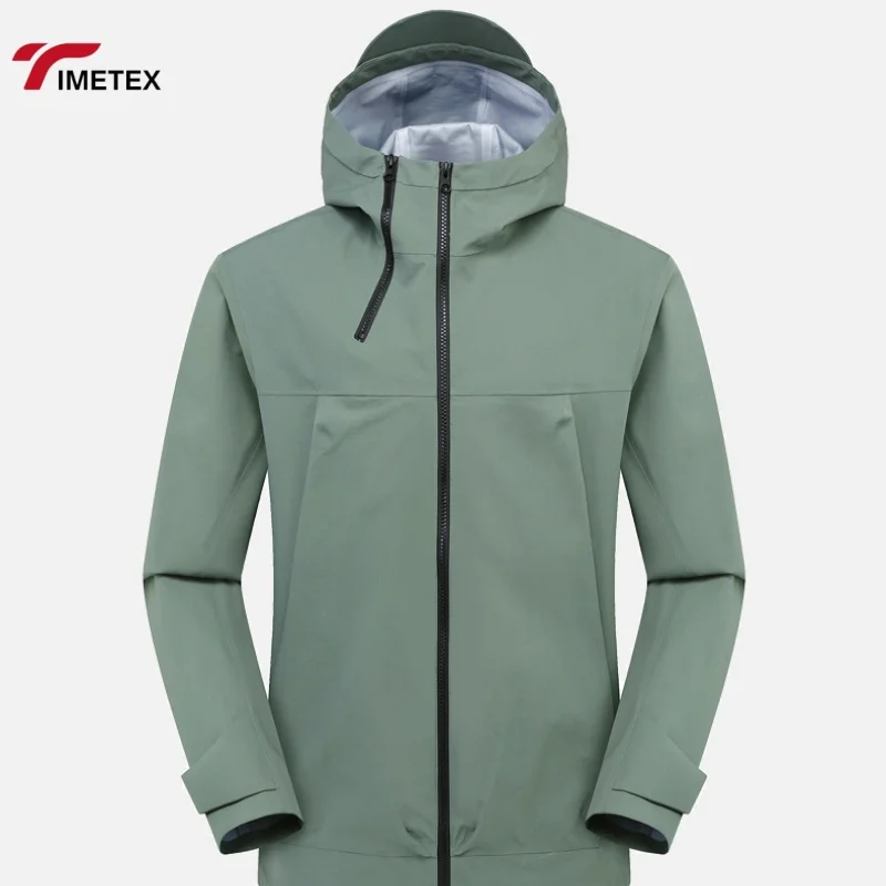 TIMETEX Unisex Hard Shell Outdoor Jacket Water-Resistant and Lightweight  Collar with Zipper Closure Windproof
