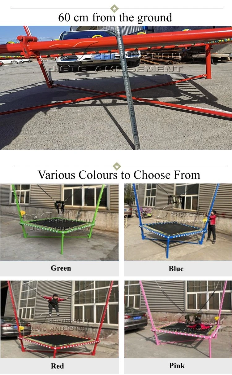 Single Bungee Jumping for kids and adults bungee trampolines outdoor playground