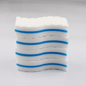 Hot Selling Household Cleaning Product Hot Pressed Melamine Sponge with Pu Sponge for Home Cleaning