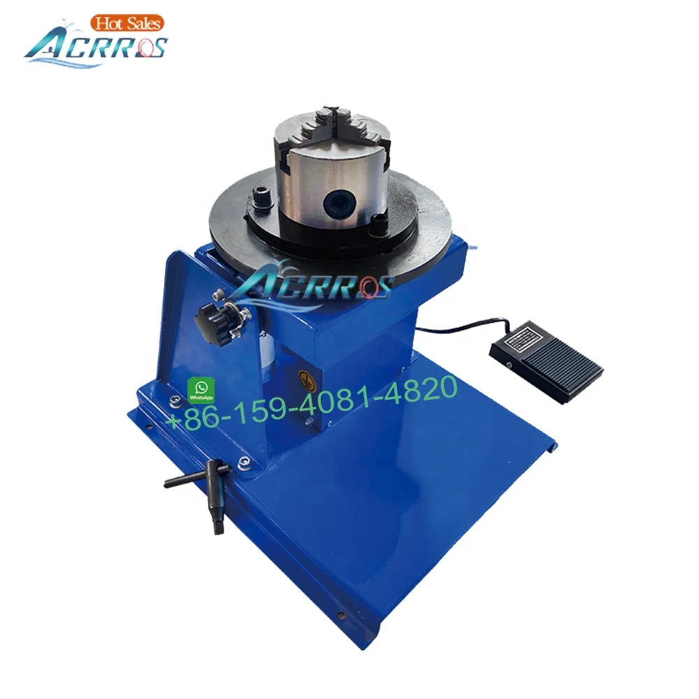 Competitive Price 200V Manual Electric Welding Positioner K65 Chuck Lathe 10Kg Rotating Table New Condition Mig Welding Mode