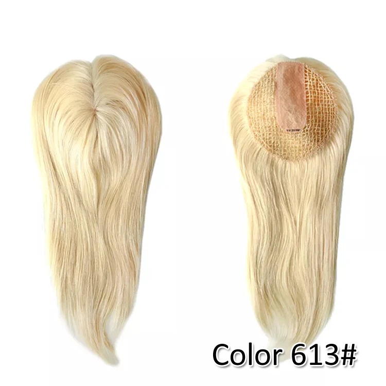 TP27 100% virgin Cuticle remy human hair lady topper all hand tied women toupee fish net integration hairpieces with silk top