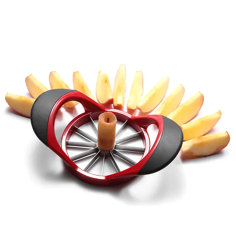 Резак для резки яблок острые лезвия из нержавеющей стали и эргономичная пластиковая ручка