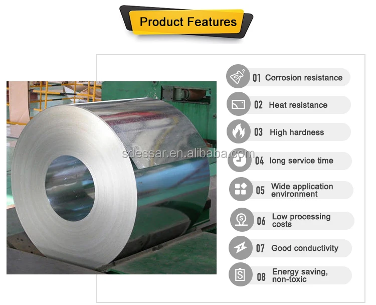 High Quality Z275 Hot Dipped Galvanized Steel Coil Zinc Coated Steel Galvanized Coils manufacture