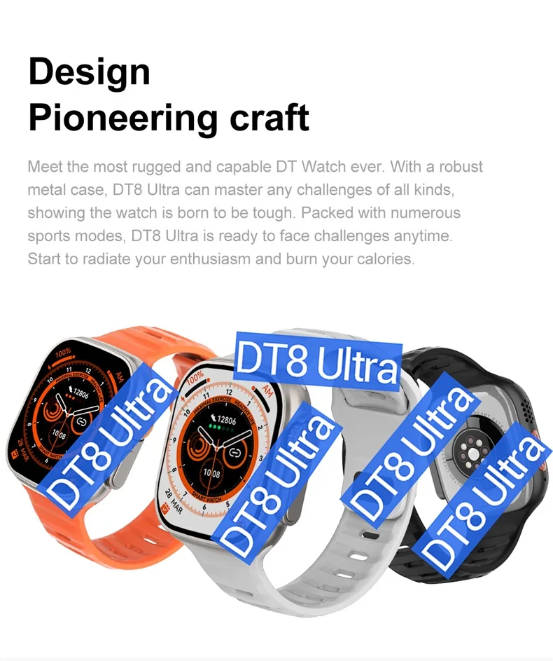 2023 New Series 8 Ultra Smartwatch DT NO.1 DT8 Ultra NFC Watch Calling Smart Watch DT8 Ultra (4).jpg