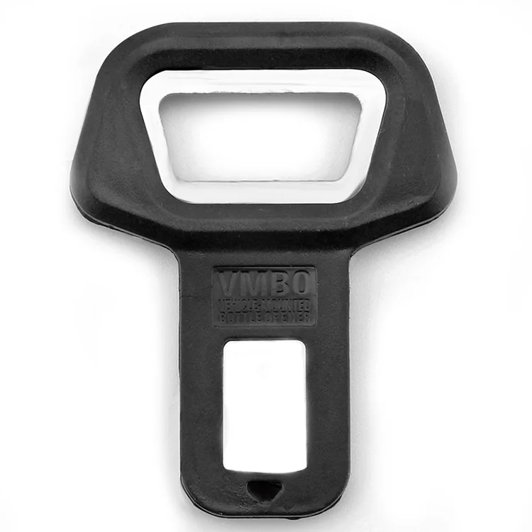 1× Black Car Interior Seat Belt Buckle Warning Stopper Bottle Opener Accessories