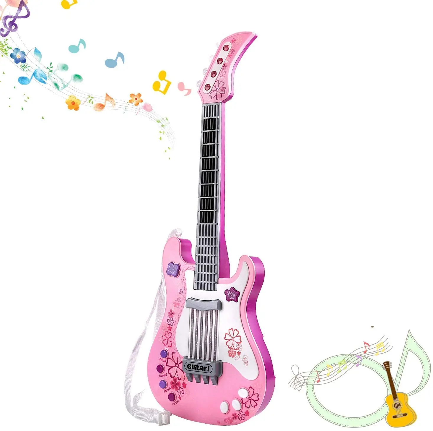 youth pink guitar