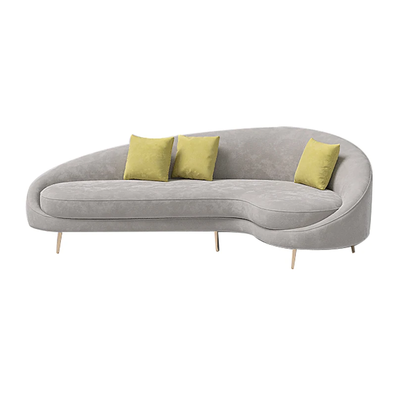 Скандинавский магазин одежды, железный маленький диван, распродажа, офисный салон красоты, доступный роскошный стиль, изогнутый диван, современный Минимализм