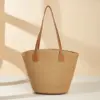 Solid color khaki straw