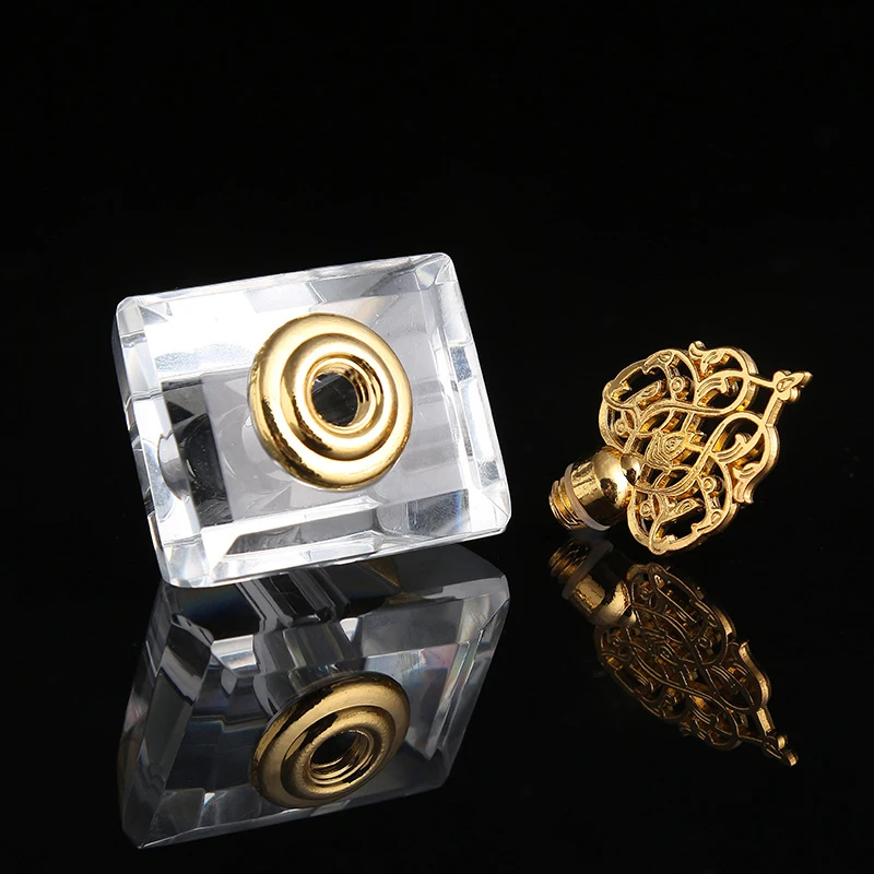 Simple Artificial Crystal Handicraft Essential Oil Bottle Keychain Transparent Geometric Perfume Bottle with Smell Incense Stick