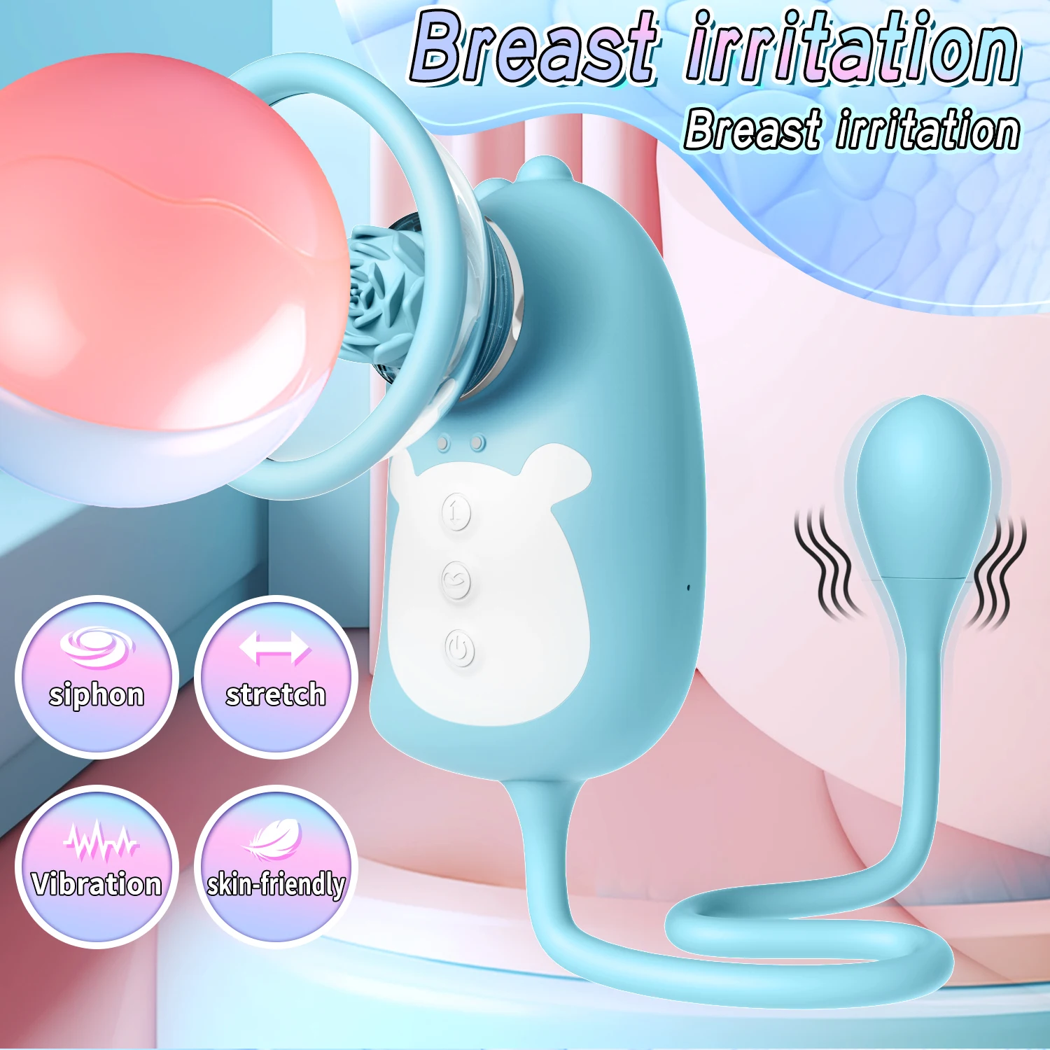 Adult Female Masturbator With Vibrating Nipple Stimulation Breast G-Point Sucking Features Vibrator Massager For Sexual Pleasure_voghion.com